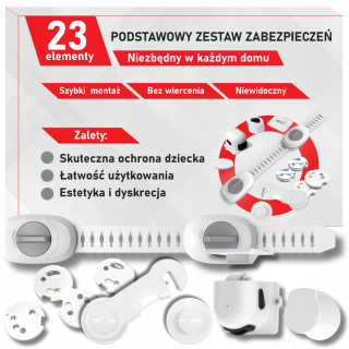 BEZPEČNOSTNÝ MAGNETICKÝ ZÁMEK PRE NÁBYTOKOVÉ SKRINÍKY ZÁMKY PRE DETI 23 KS